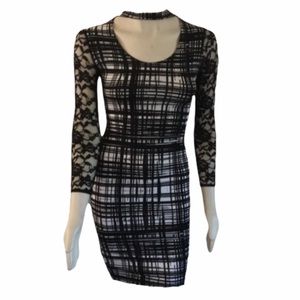 Elegant Black and White Women's Dress